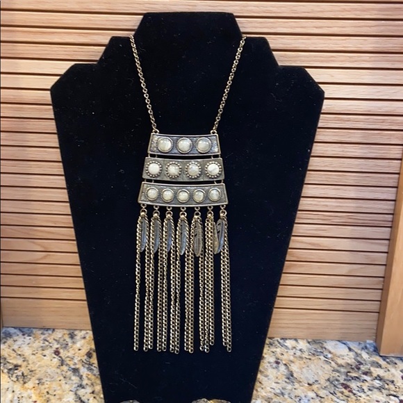 Costume Jewelry - Southwest drop necklace 28” Guc